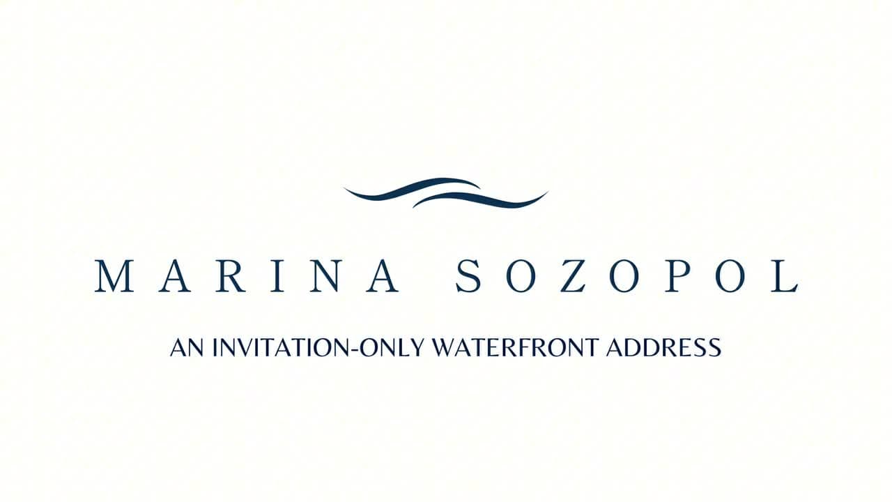 A branded-residences launch film for Marina Sozopol Residences in Sozopol, Bulgaria, opening and closing on Christie's International Real Estate branding, blending real footage, 3D renders, and AI-generated shots of the development.