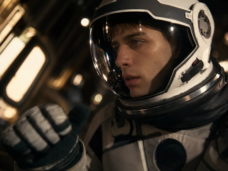 Pavlo Puzikov, cinematic portrait: space-helmet close-up